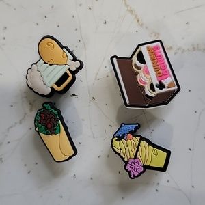 NEW 4pc food croc charms